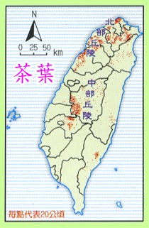 臺灣茶葉分布圖